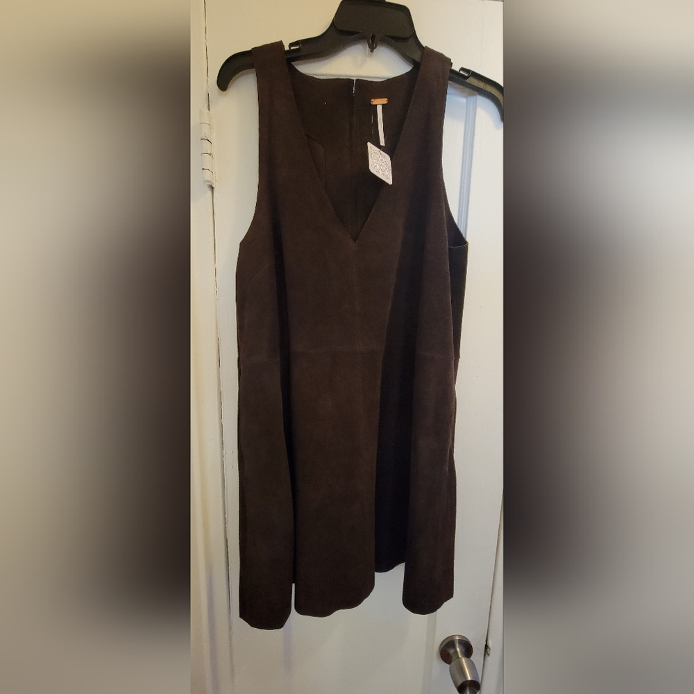 Suede brown dress